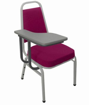 Cadeira Universitária Empilhável Linha Hotel Plus Rosa