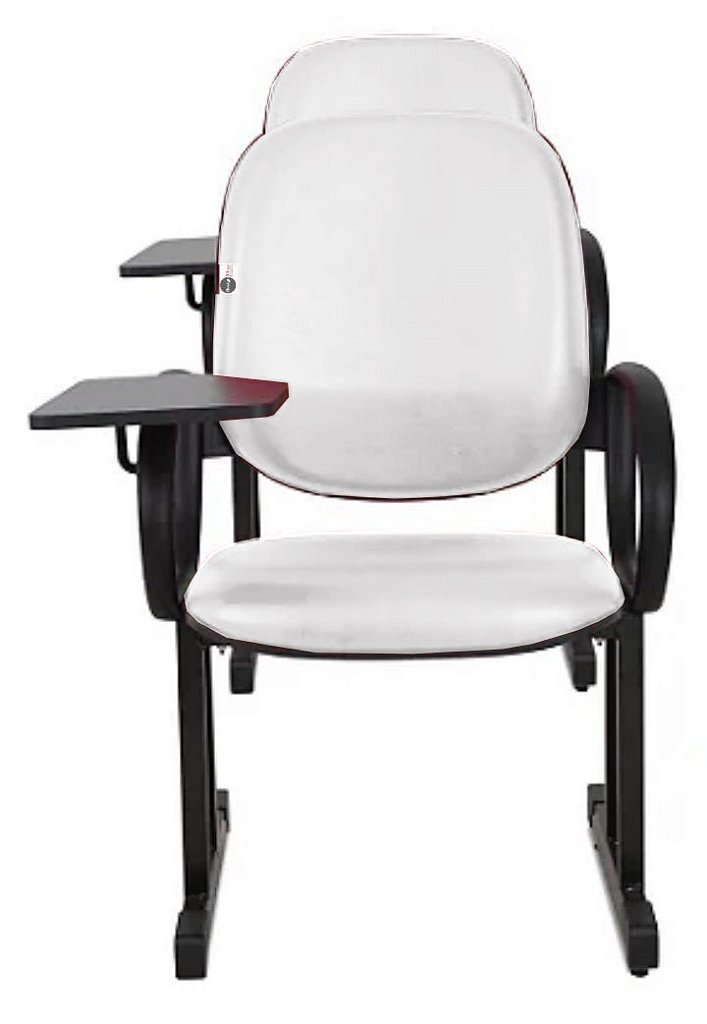 01 Cadeira Escolar para Auditório e Escolas com Prancheta Linha Dallas Auditório Branco - Imagem 6