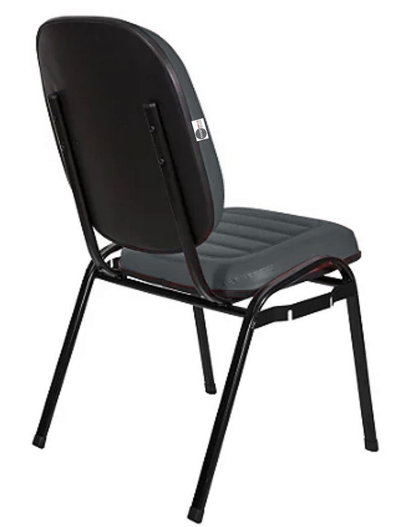 Cadeira Empilhável para Igrejas Evangélicas Linha Holy Cinza - Imagem 3