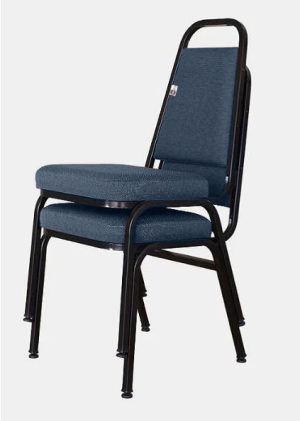 02 Cadeiras Empilhável para Hotelaria Linha Hotel Jersey Azul