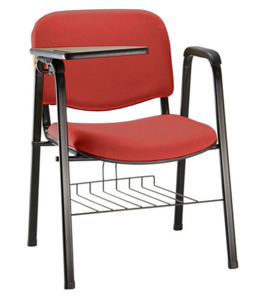 Cadeira Escolar Universitária para Auditórios Linha Hotel Vermelho