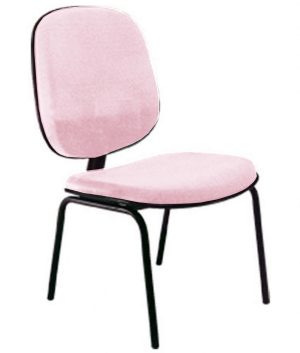 Cadeira para Igrejas Evangélicas Diretor Fixa para Escritório Linha Uno Rosa