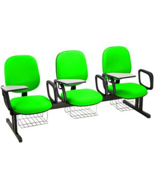 Cadeira Escolar em longarina para Escolas Linha Uno Verde