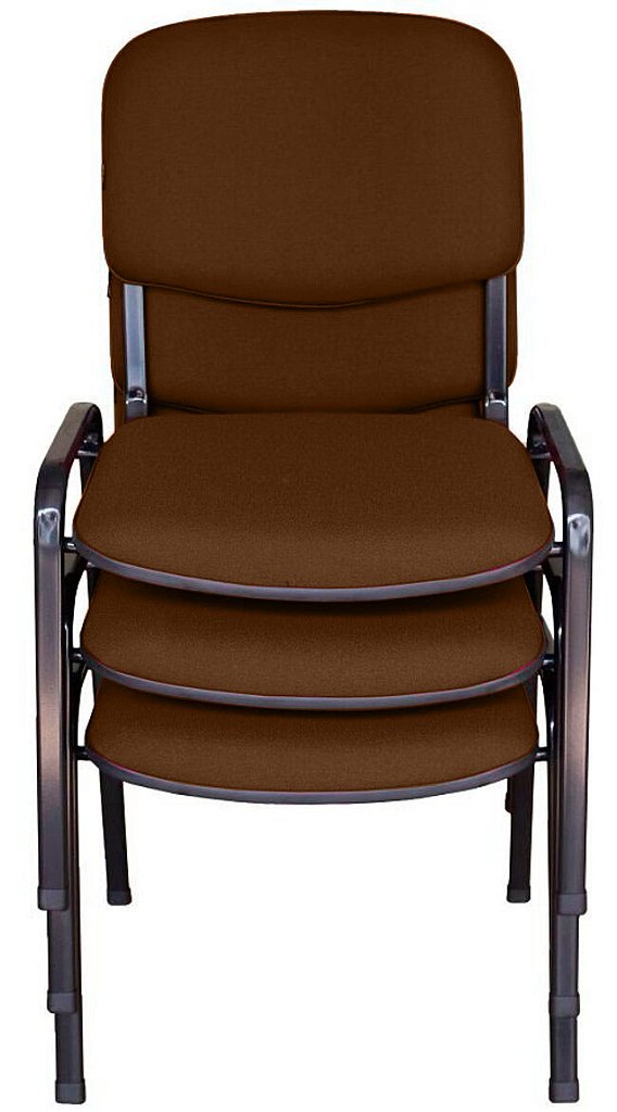 03 Cadeiras para Auditórios Linha Hotel Auditório Marrom - Imagem 2