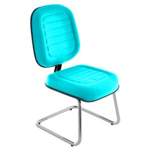 Cadeira Diretor para Auditório e Salas de Convenções Cromada Linha Blenda Verde