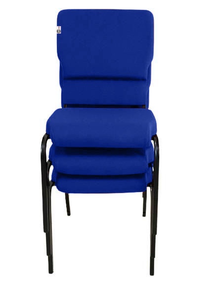 Cadeira Empilhável para Igrejas Evangélicas Linha Church Azul - Imagem 5