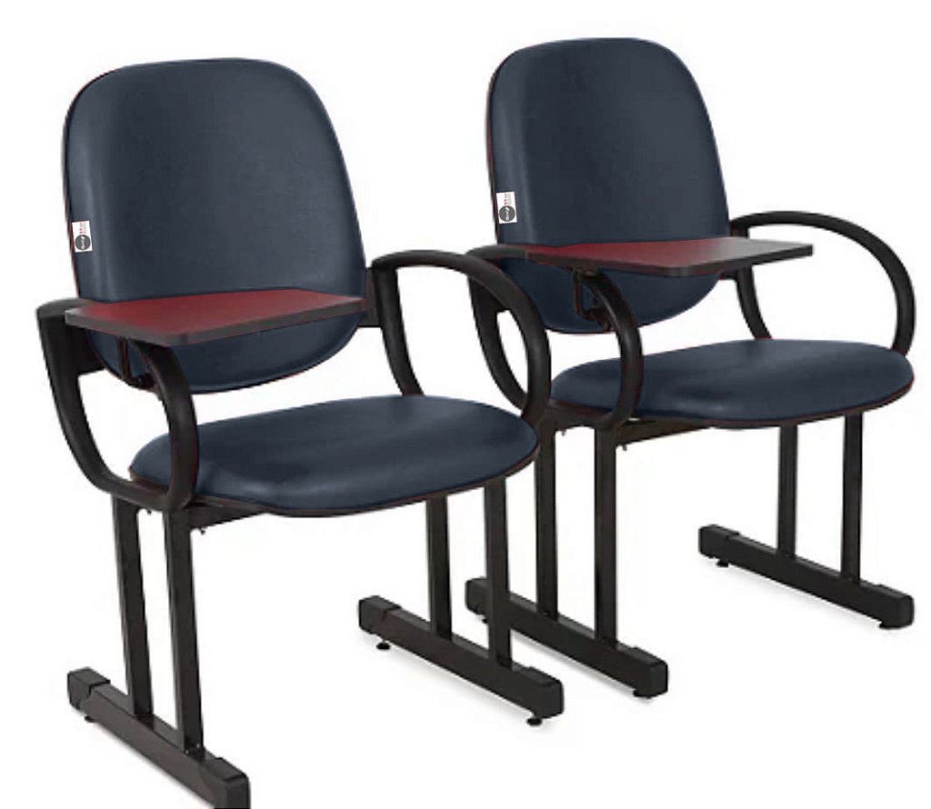 01 Cadeira Escolar para Auditório e Escolas com Prancheta Linha Dallas Auditório Azul - Imagem 6