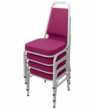 Kit com 4 Cadeiras Empilháveis Linha Hotel Plus Rosa