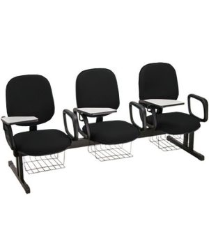 Cadeira Escolar em longarina para Escolas Linha Uno Preto