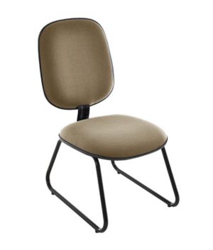 Cadeira para Igrejas Evangélicas Diretor Trapézio para Escritório Linha Uno Bege