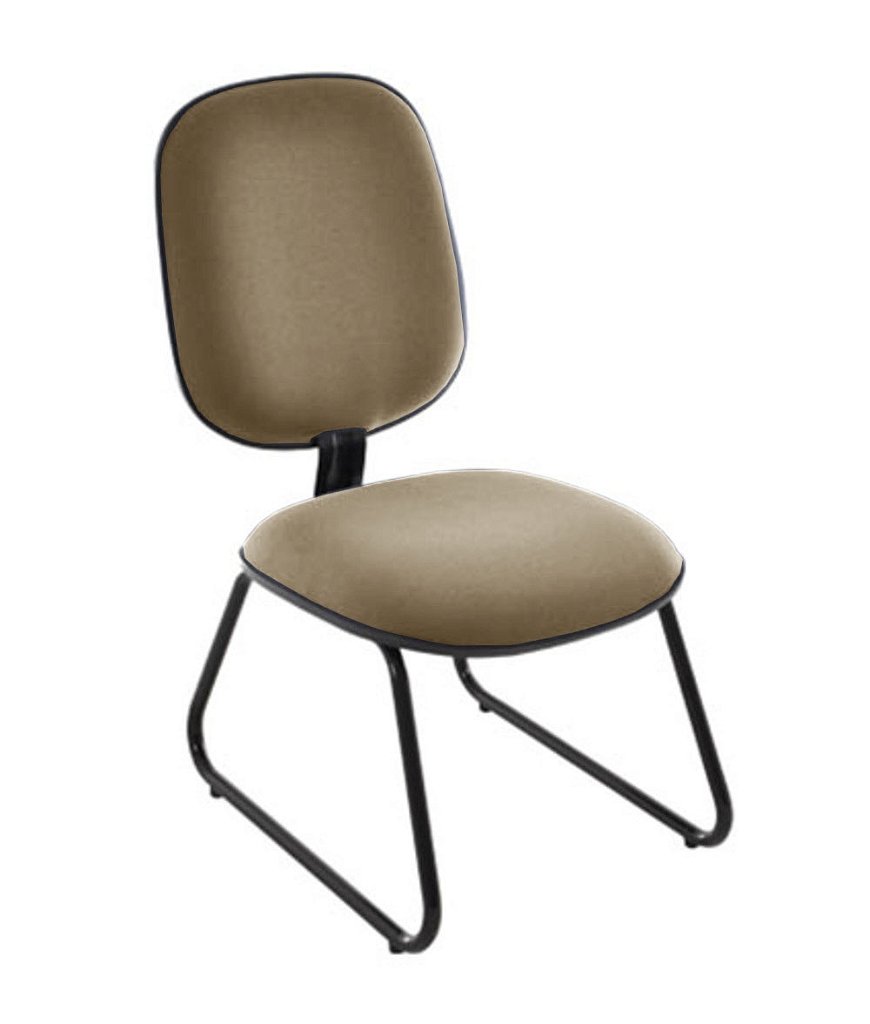 Cadeira para Igrejas Evangélicas Diretor Trapézio para Escritório Linha Uno Bege