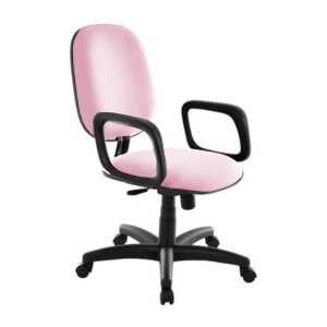 Cadeira Diretor para Escritório com Braços Linha Uno Rosa