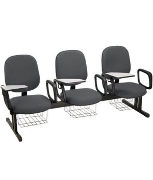 Cadeira Escolar em longarina para Escolas Linha Uno Marrom