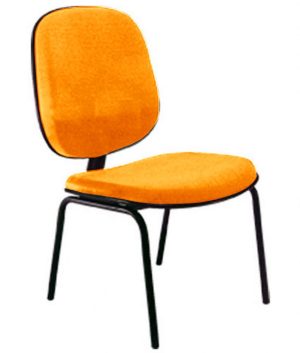 Cadeira para Igrejas Evangélicas Diretor Fixa para Escritório Linha Uno Laranja