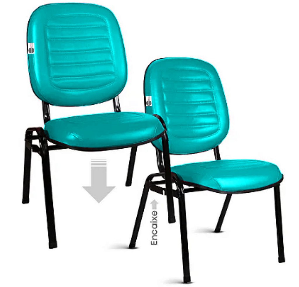 02 Cadeiras Empilhável para Igrejas Evangélicas Linha Holy Verde