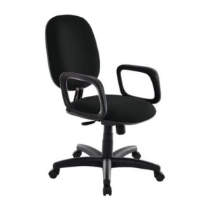 Cadeira Diretor para Escritório com Braços Linha Uno Preto