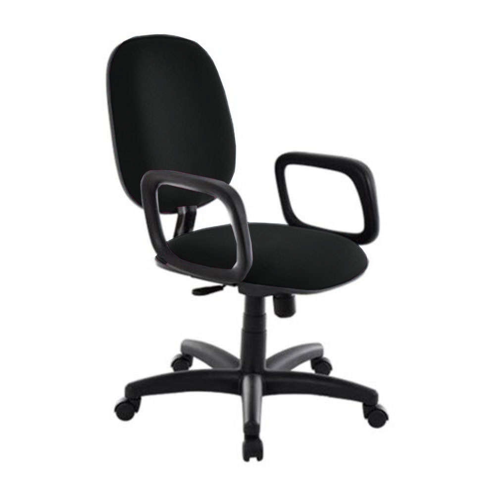 Cadeira Diretor para Escritório com Braços Linha Uno Preto