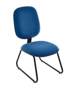 Cadeira para Igrejas Evangélicas Diretor Trapézio para Escritório Linha Uno Azul