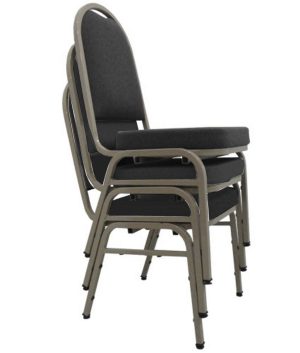 03 Cadeiras para Hotel e Auditório Linha Hotel Preto