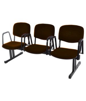 Cadeira em longarina para Igrejas e Auditórios Linha Hotel Marrom