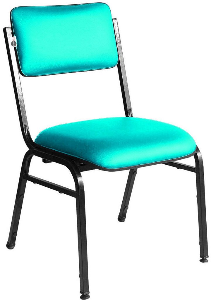 Kit com 3 Cadeiras para Auditórios Linha Hotel Smart Verde - Imagem 3