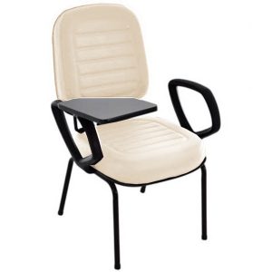 Cadeira Escolar Universitária para Escolas e Faculdades Gomada Linha Blenda Bege