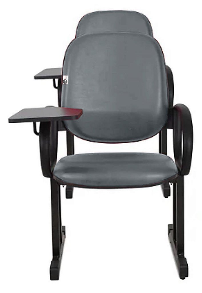 01 Cadeira Escolar para Auditório e Escolas com Prancheta Linha Dallas Auditório Cinza - Imagem 5