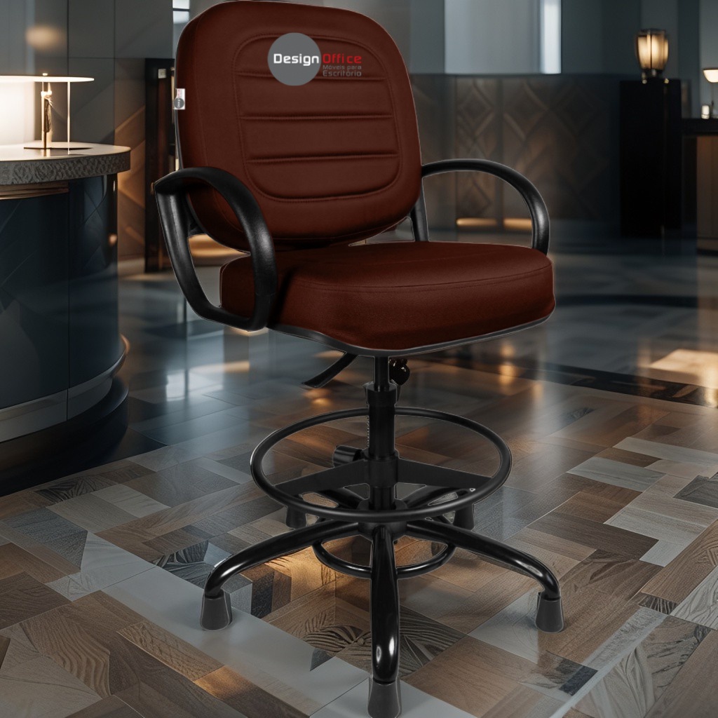 Cadeira Caixa Alta que Suporta até 250kg para Porteiros e Obesos, ideal para Portaria de Prédios e Condomínios