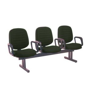 Cadeira para Igrejas Evangélicas em Longarina com 03 lugares Linha Blenda Verde