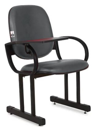 01 Cadeira Escolar para Auditório e Escolas com Prancheta Linha Dallas Auditório Marrom