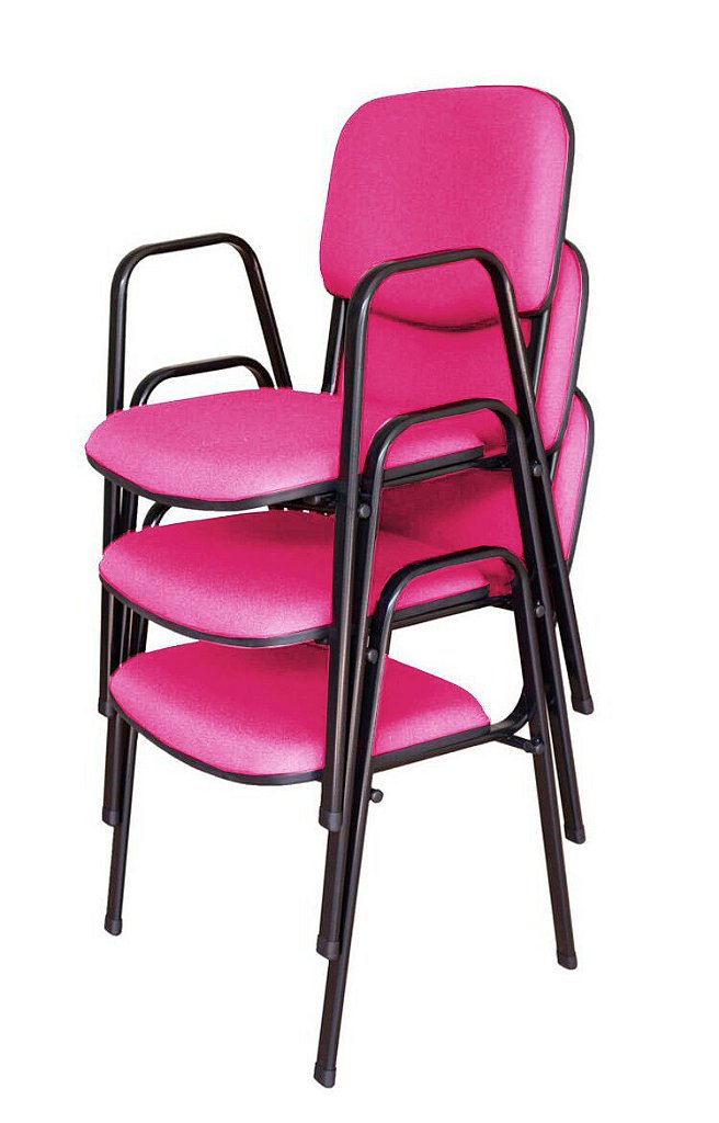 03 Cadeiras para Auditórios Linha Hotel Auditório Rosa