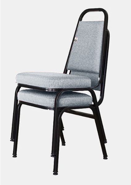02 Cadeiras Empilhável para Hotelaria Linha Hotel Jersey Cinza