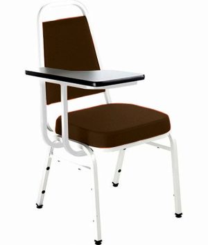 Cadeira Universitária Empilhável Linha Hotel Plus Marrom