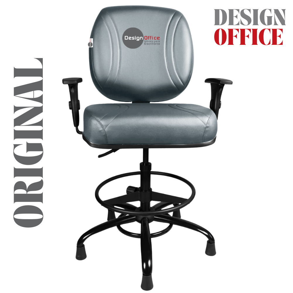 Cadeira Caixa Alta que Suporta até 250kg para Porteiros e Obesos, ideal para Portaria de Prédios e Condomínios - Imagem 4