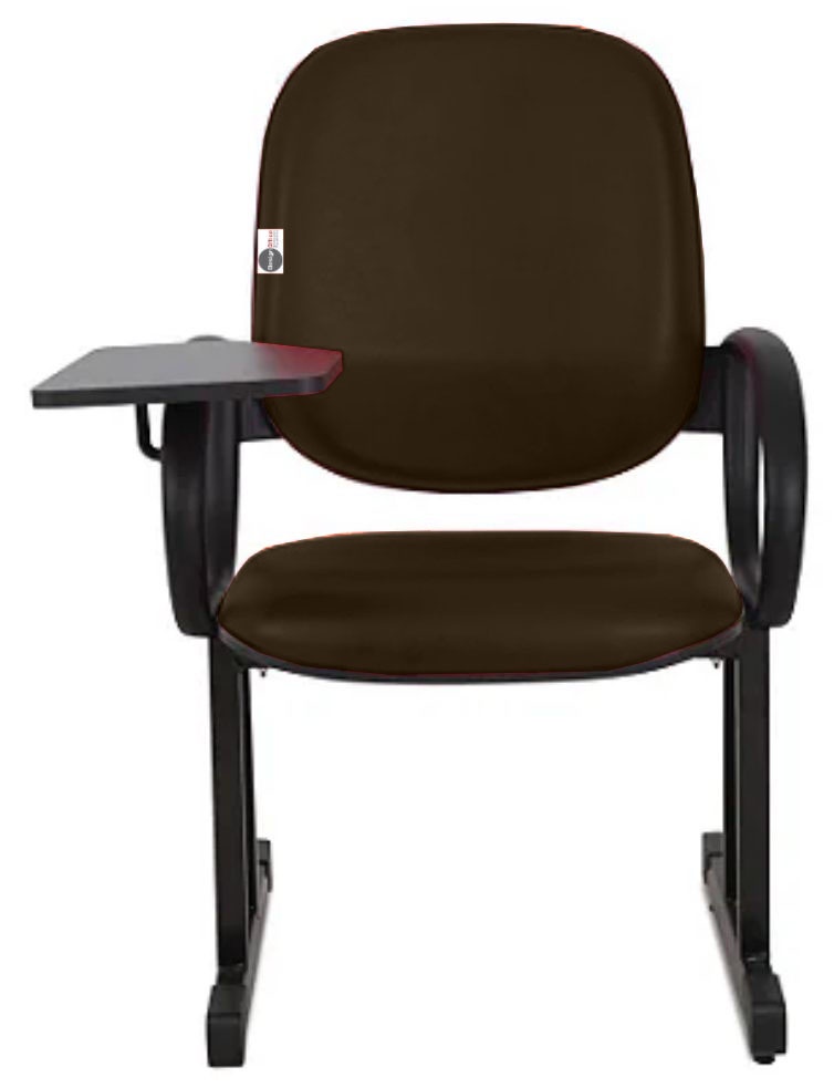01 Cadeira Escolar para Auditório e Escolas com Prancheta Linha Dallas Auditório Marrom - Imagem 2