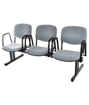 Cadeira em longarina para Igrejas e Auditórios Linha Hotel Cinza