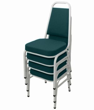 Kit com 4 Cadeiras Empilháveis Linha Hotel Plus Verde