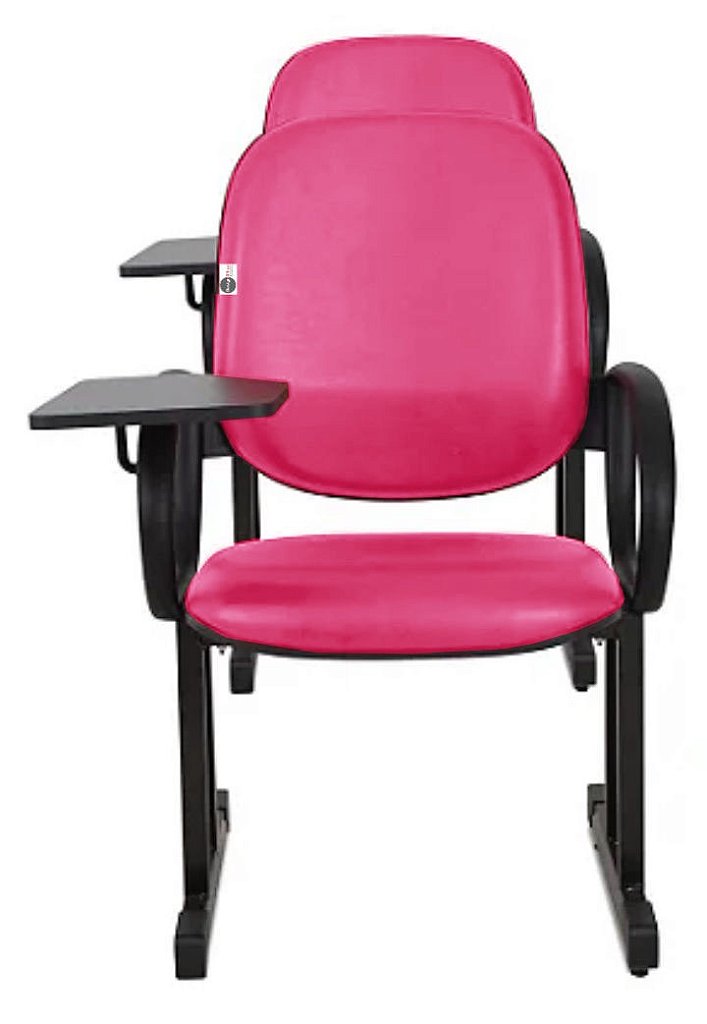 01 Cadeira Escolar para Auditório e Escolas com Prancheta Linha Dallas Auditório Rosa - Imagem 5