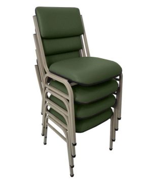 Kit com 4 Cadeiras para Auditórios Linha Hotel Smart Verde