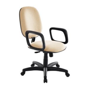 Cadeira Diretor para Escritório com Braços Linha Uno Bege