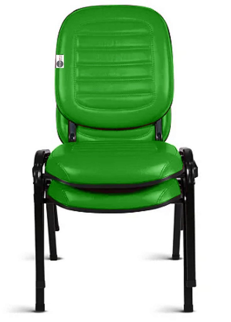 02 Cadeiras Empilhável para Igrejas Evangélicas Linha Holy Verde - Imagem 2