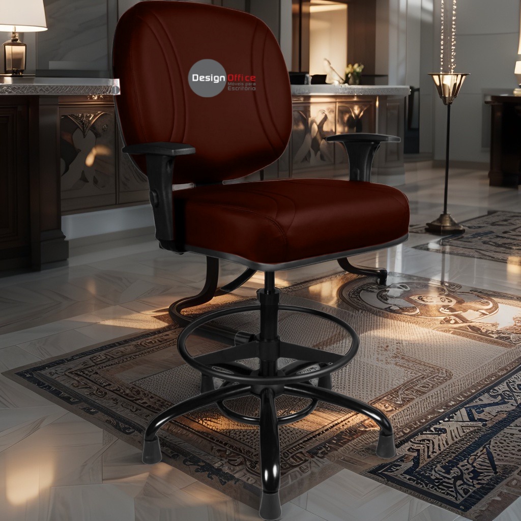 Cadeira Caixa Alta que Suporta até 250kg para Porteiros e Obesos, ideal para Portaria de Prédios e Condomínios