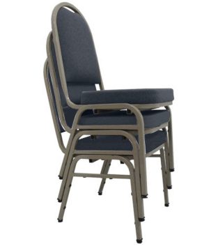 03 Cadeiras para Hotel e Auditório Linha Hotel Cinza