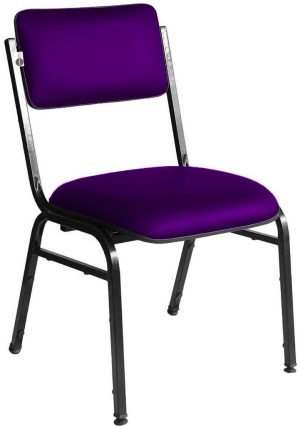 Cadeira Empilhável para Auditórios Linha Hotel Smart Roxo