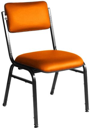 Cadeira Empilhável para Auditórios Linha Hotel Smart Laranja