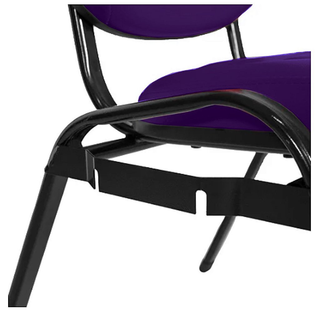 Cadeira Empilhável para Igrejas Evangélicas Linha Holy Roxo - Imagem 4